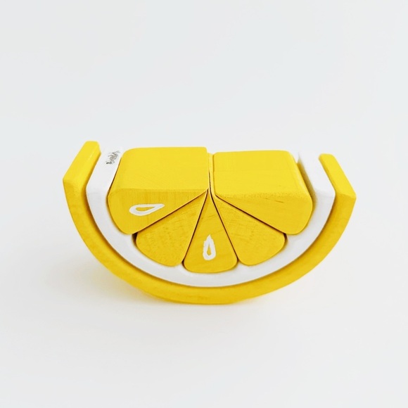 Bumbu Toys Arch Wood Stacker - Lemon - Picture 5 of 15